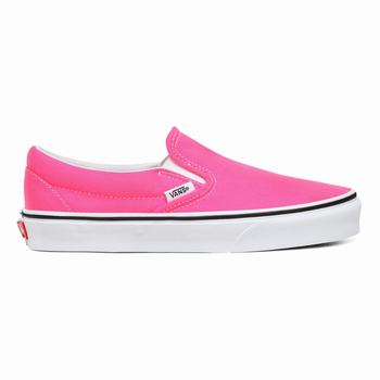 Női Vans Neon Classic Slip-on Cipő VA8023917 Rózsaszín/Fehér